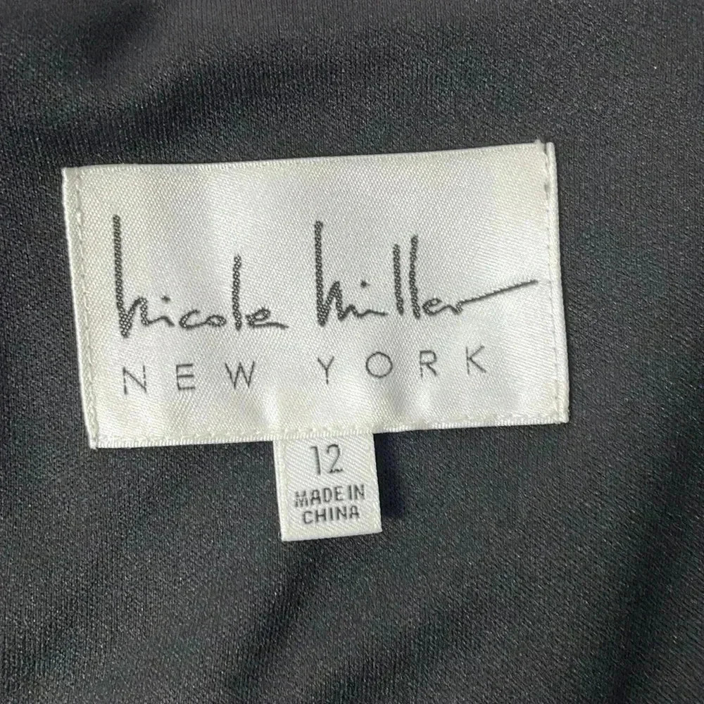 Nicole Miller Heavily Embroidered Black dress. Size 12 work party vacation date - Picture 3 of 5